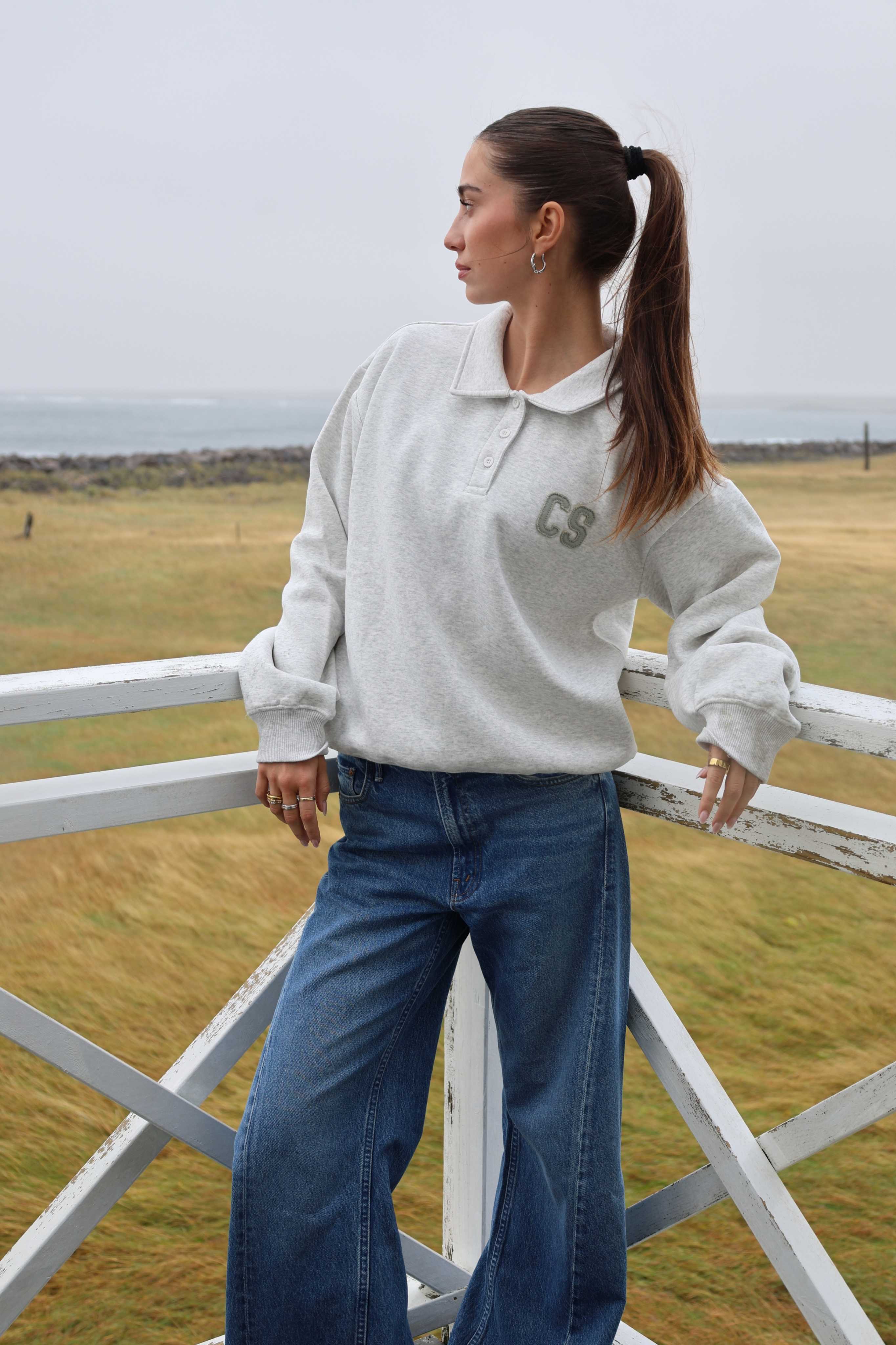 W. Rugby Shirt - Grey melange